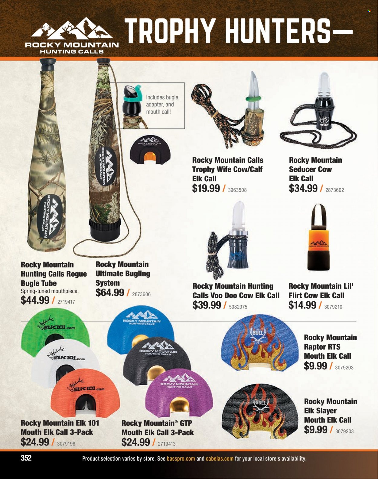 Bass Pro Shops flyer . Page 352.