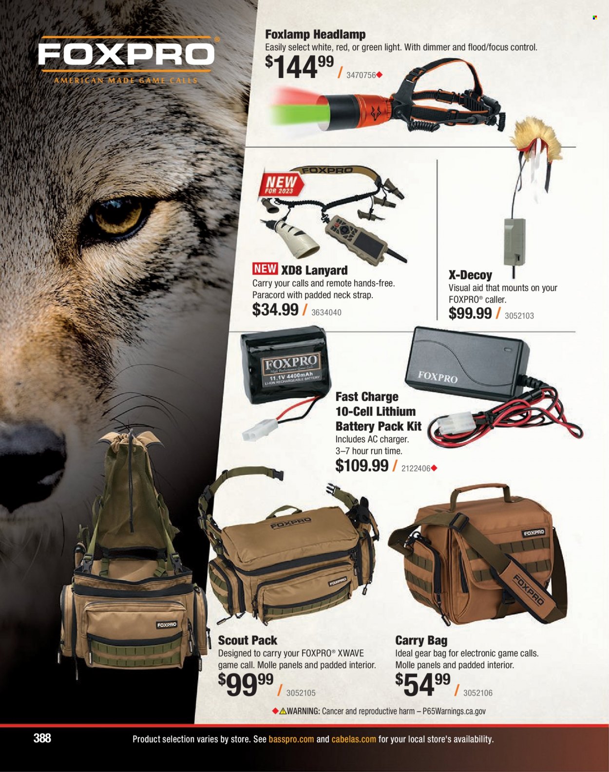 Bass Pro Shops flyer . Page 388.