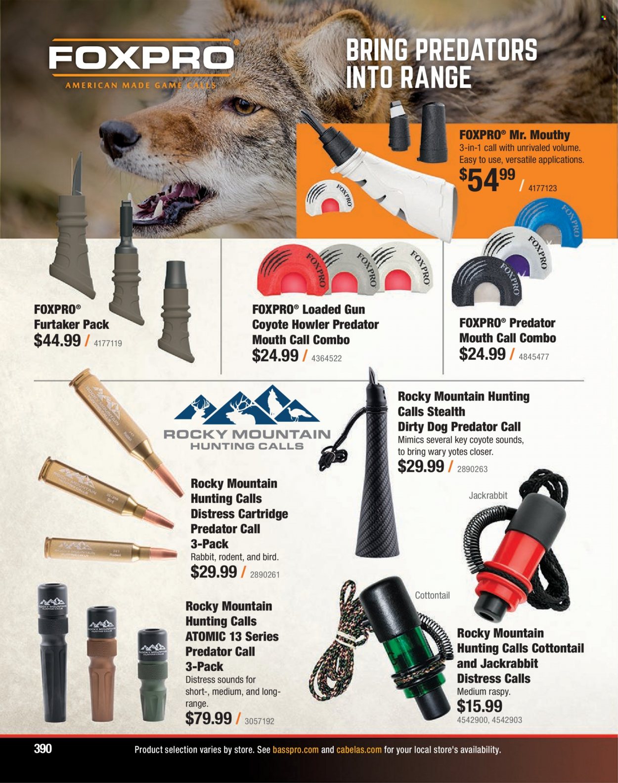 Bass Pro Shops flyer . Page 390.