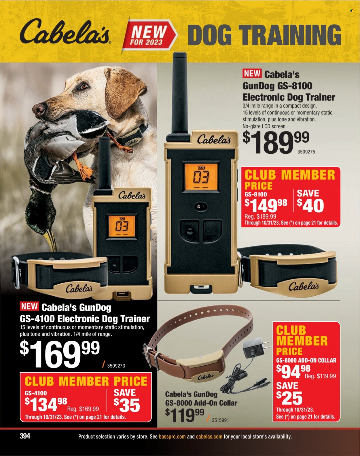 Bass Pro Shops flyer . Page 394.