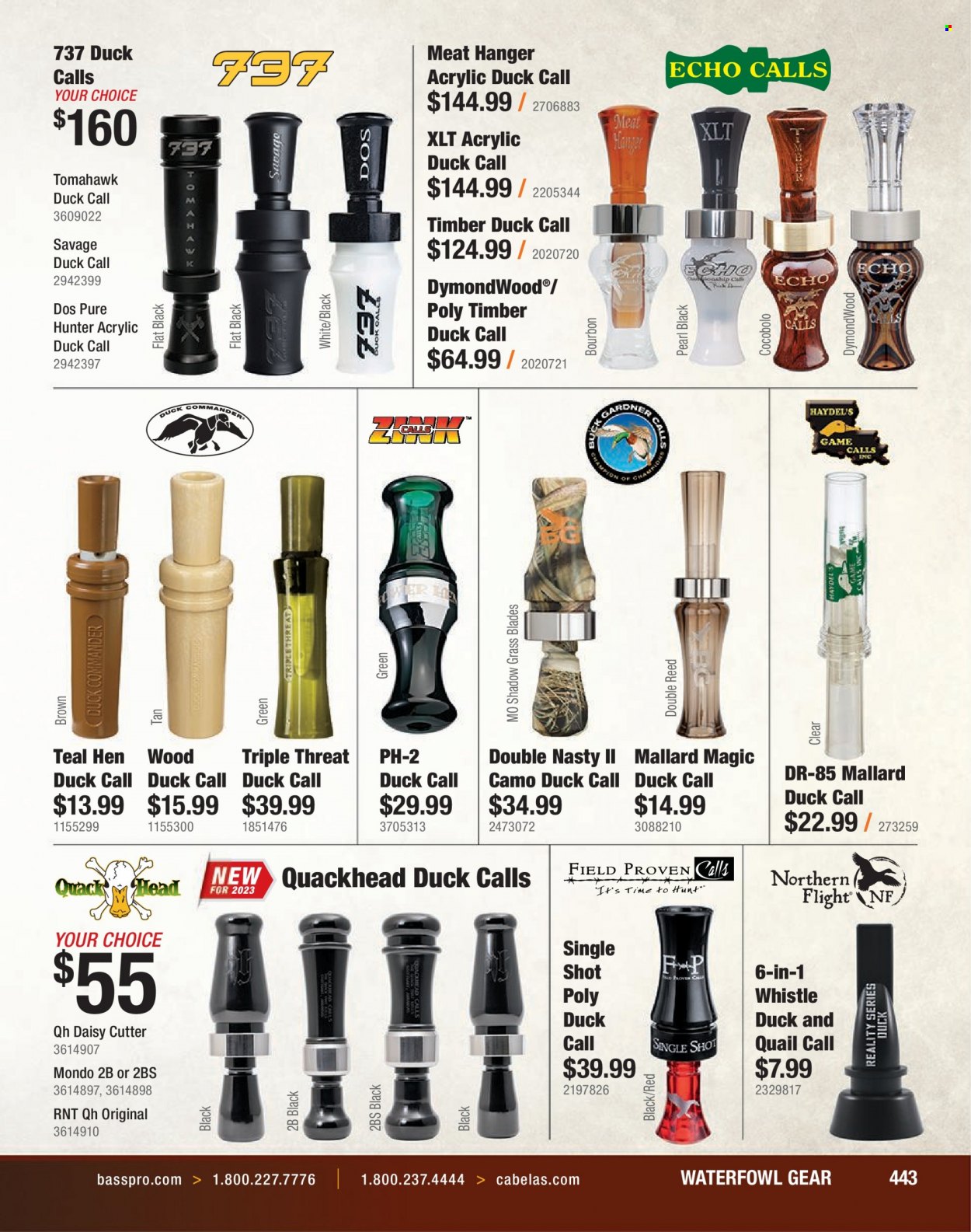 Bass Pro Shops flyer . Page 443.