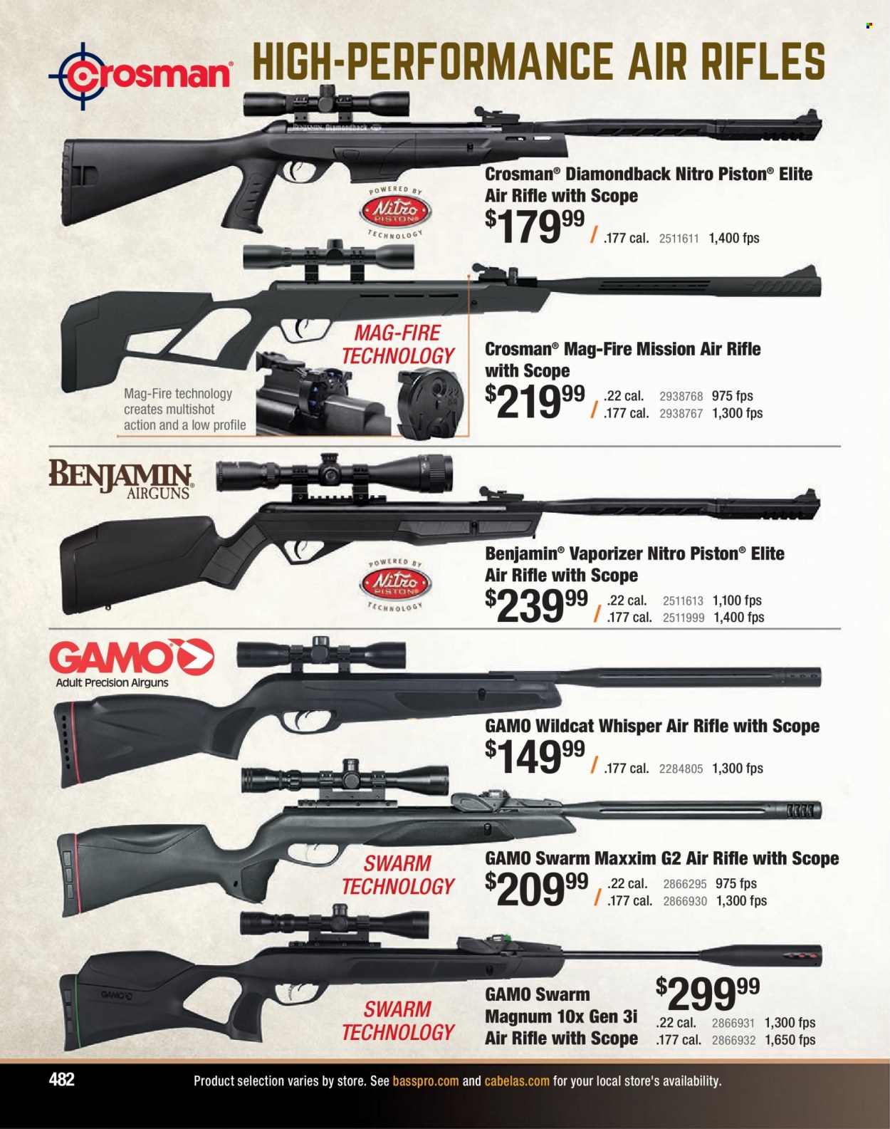 Bass Pro Shops flyer . Page 482.