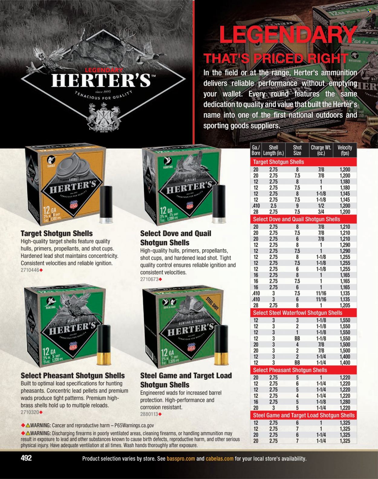 Bass Pro Shops flyer . Page 492.