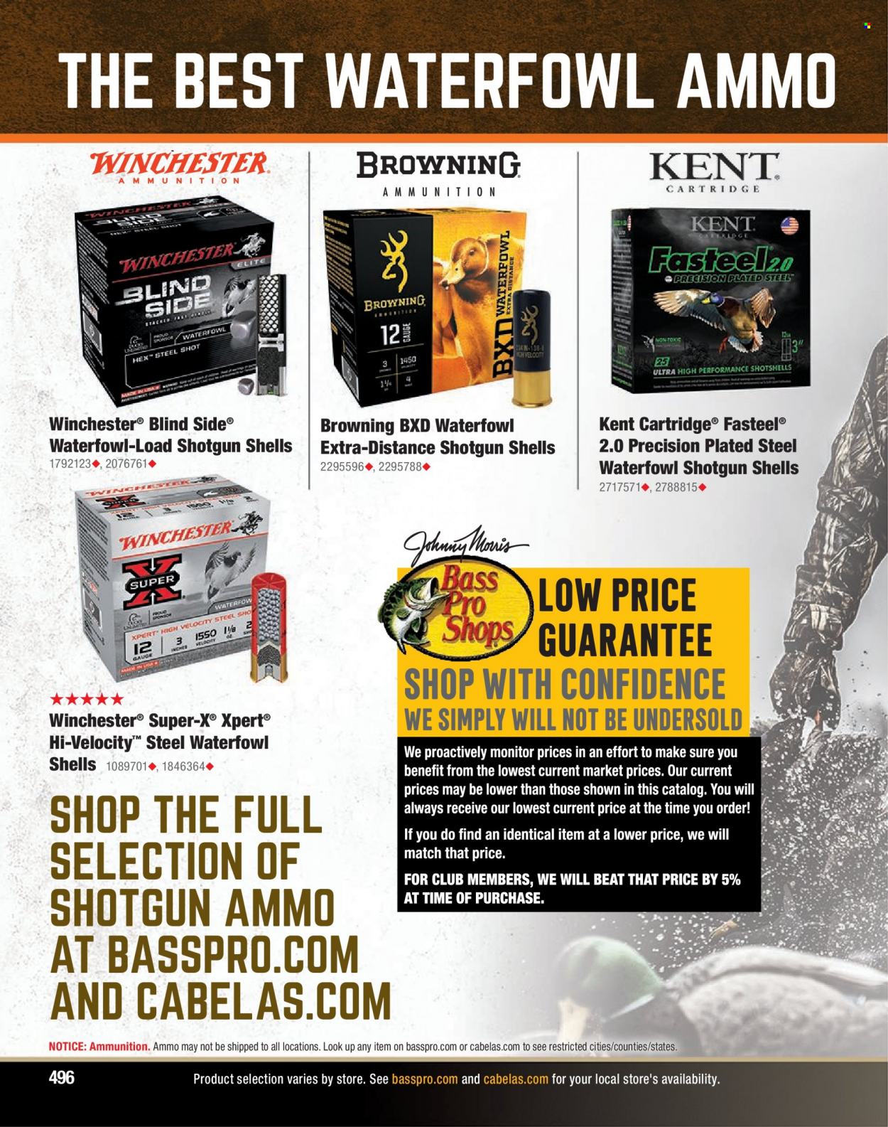 Bass Pro Shops flyer . Page 496.