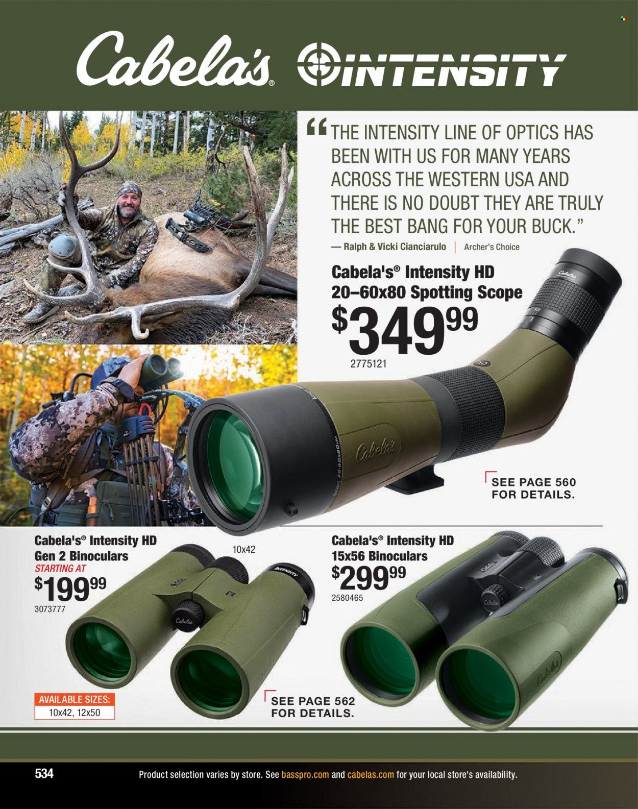Bass Pro Shops flyer . Page 534.