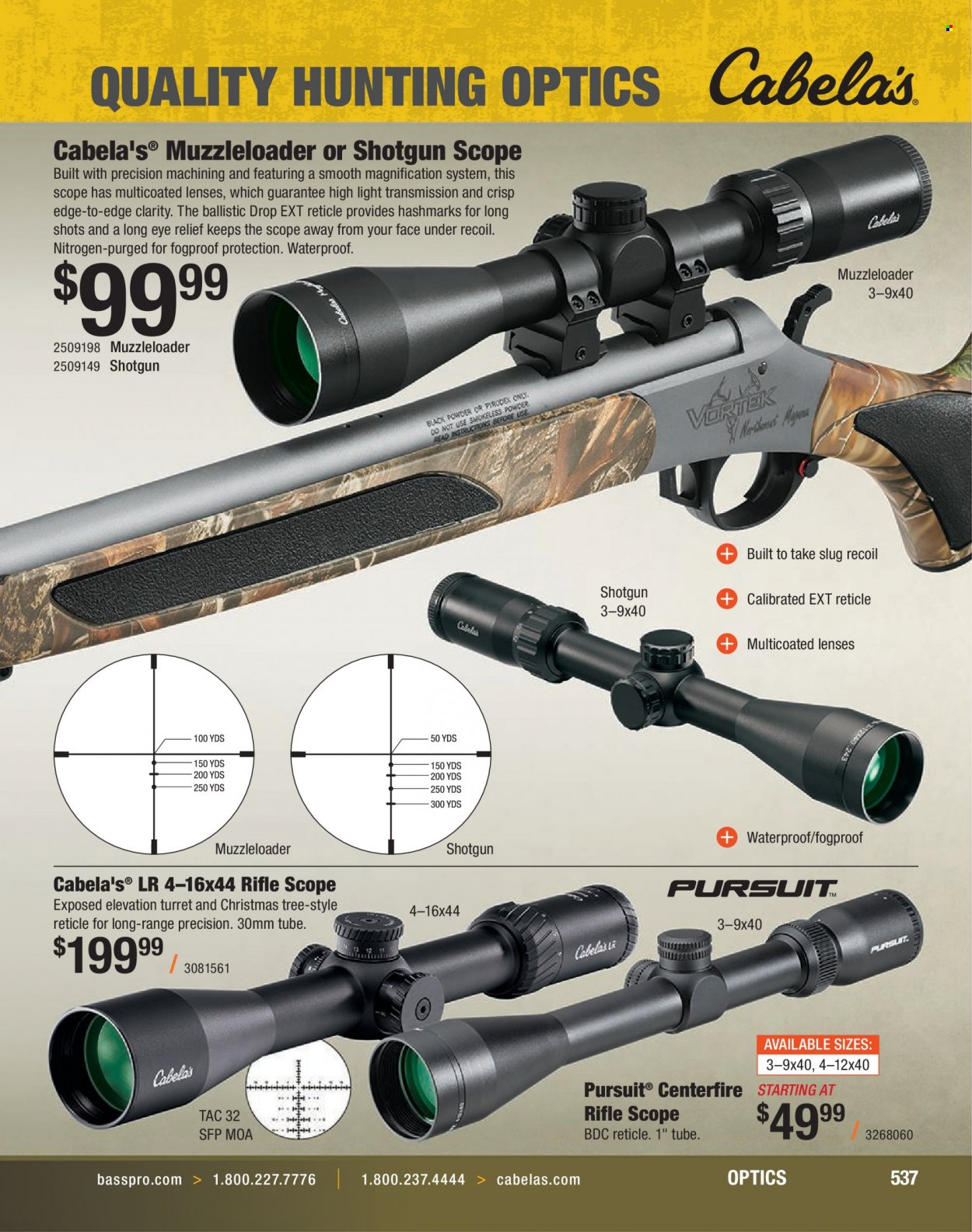 Bass Pro Shops flyer . Page 537.