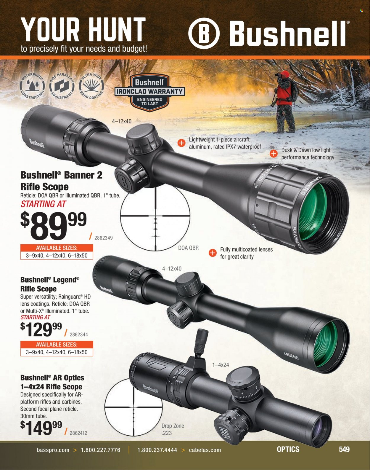 Bass Pro Shops flyer . Page 549.