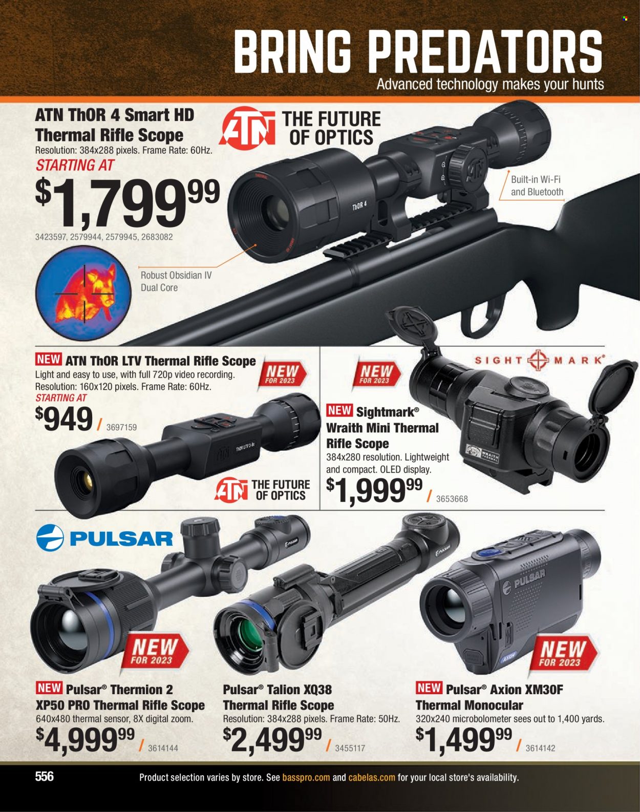 Bass Pro Shops flyer . Page 556.