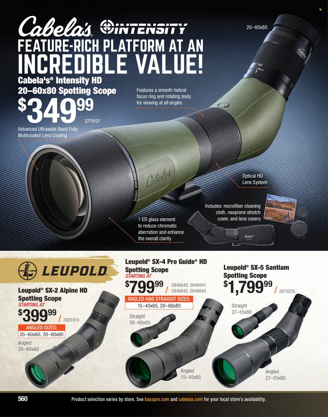 Bass Pro Shops flyer . Page 560.