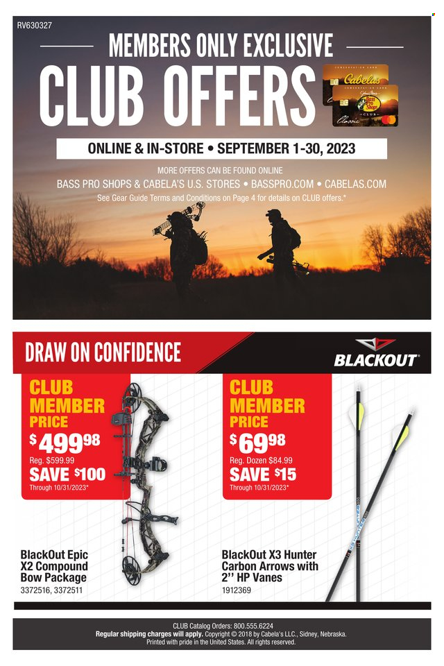 Bass Pro Shops flyer  - 09.01.2023 - 09.30.2023. Page 1.