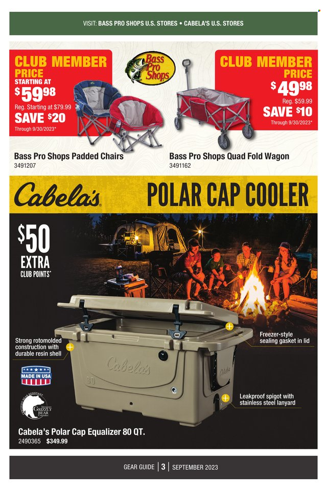Bass Pro Shops flyer  - 09.01.2023 - 09.30.2023. Page 3.