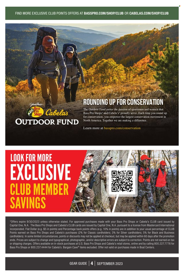 Bass Pro Shops flyer  - 09.01.2023 - 09.30.2023. Page 4.