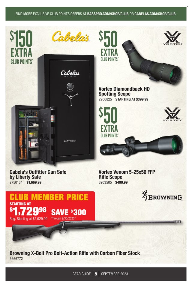 Bass Pro Shops flyer  - 09.01.2023 - 09.30.2023. Page 5.