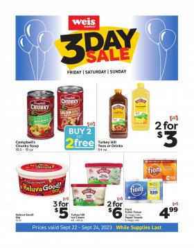 Weis - 3 DAY Sale