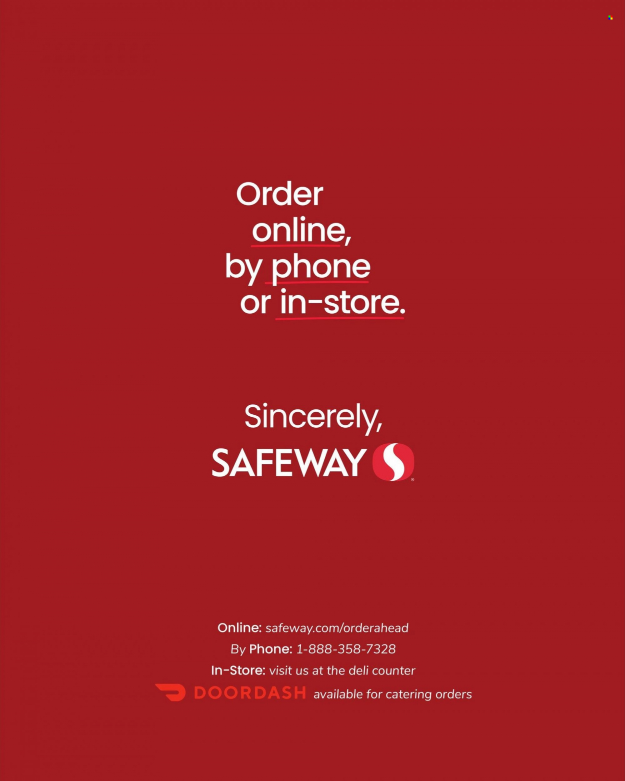 Safeway ad  - 01.01.2024 - 12.31.2024.