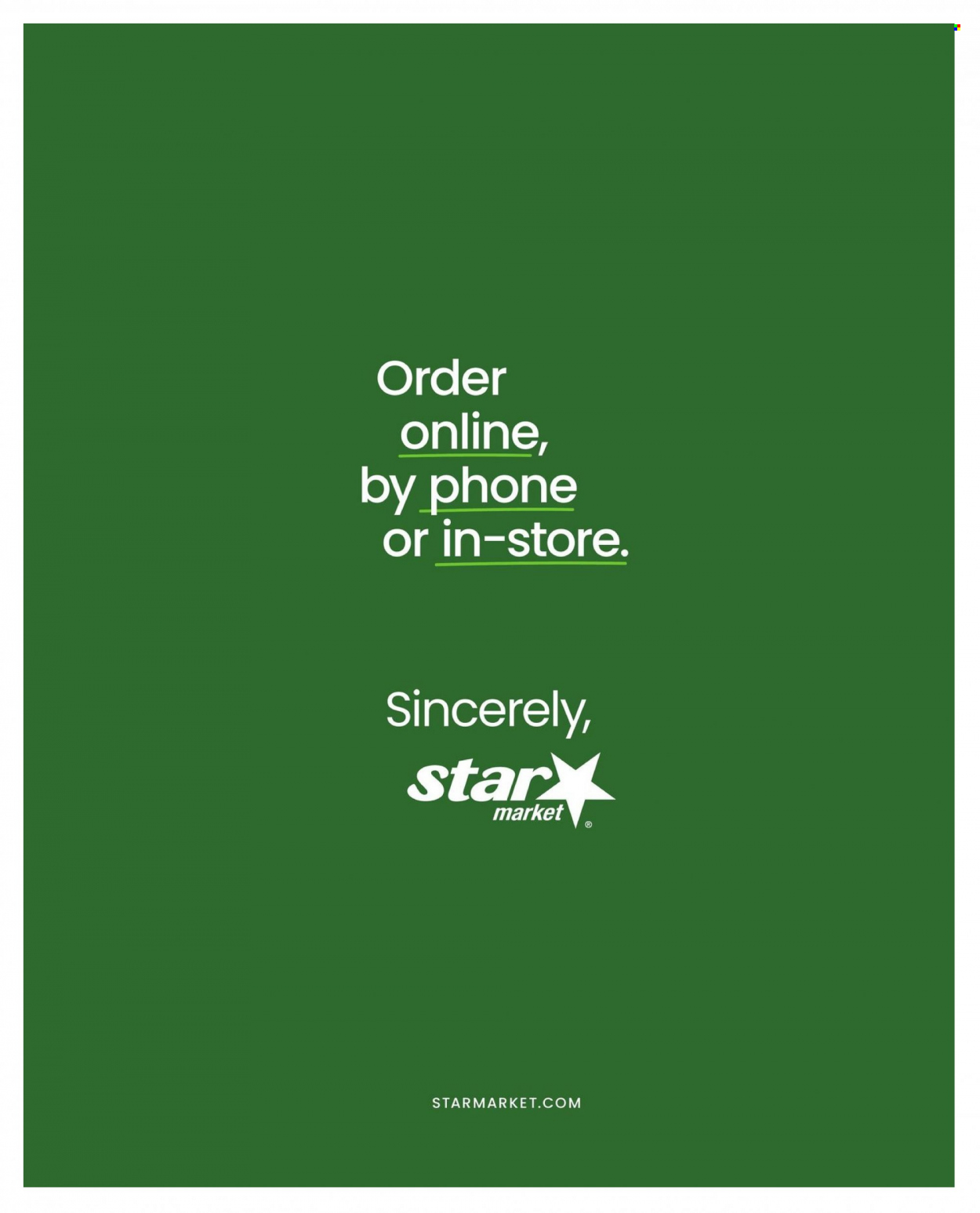 Star Market ad  - 01.01.2024 - 12.31.2024.