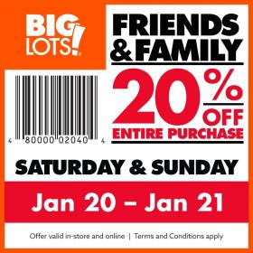 Big Lots - Friends & Family Event