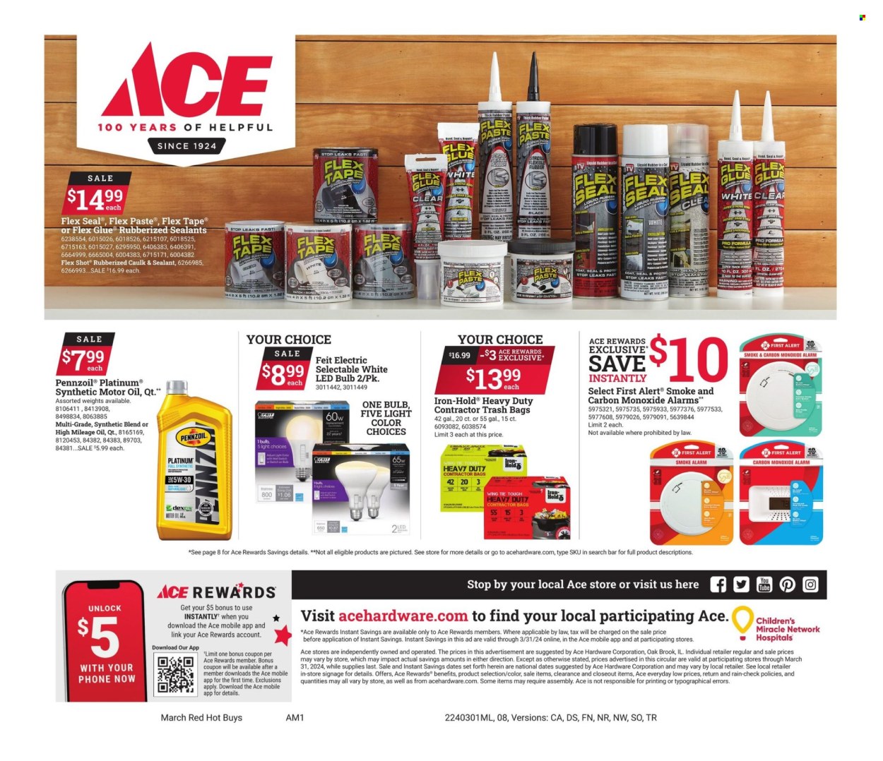 ACE Hardware ad  - 03.01.2024 - 03.31.2024.