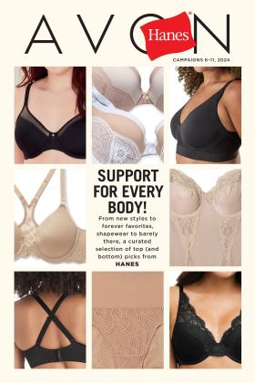 Avon - Hanes Flyer. Support for every body!