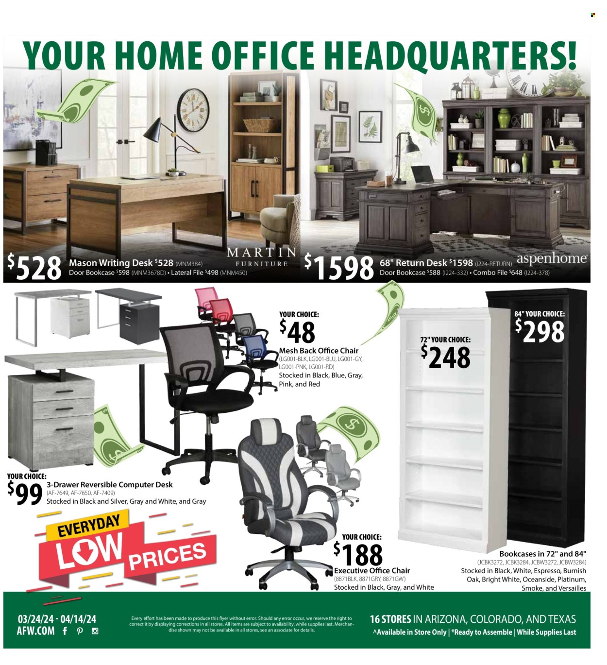 American Furniture Warehouse ad  - 03.24.2024 - 04.14.2024.