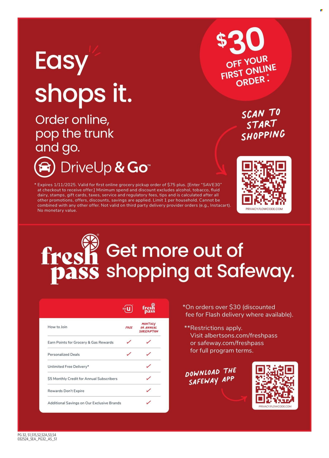 Safeway ad  - 03.25.2024 - 04.28.2024.