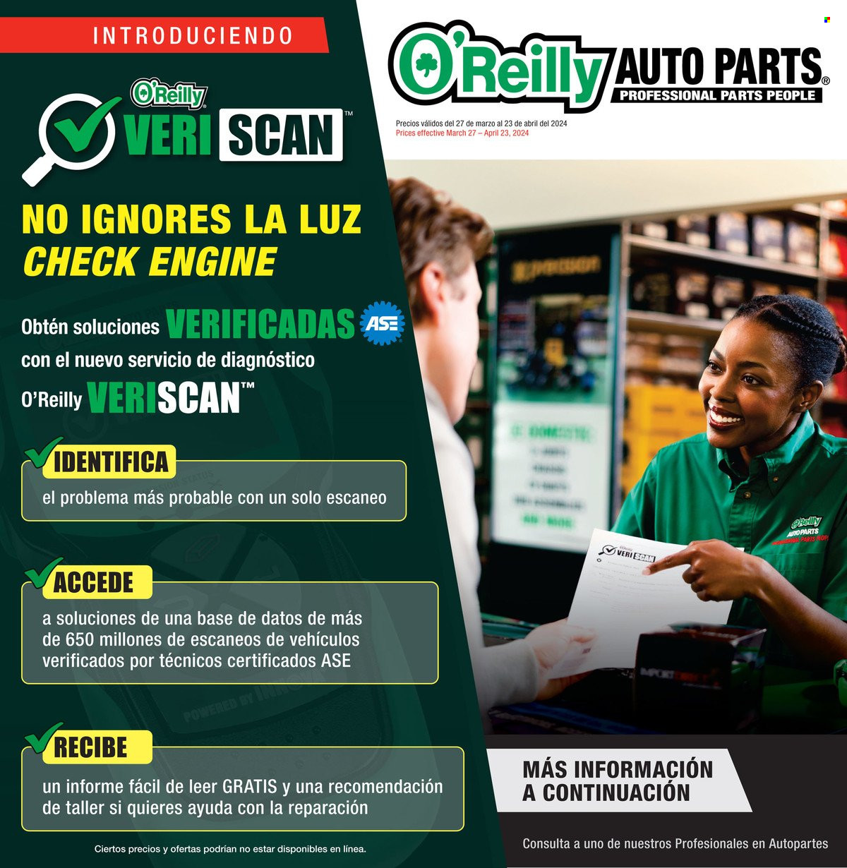 O'Reilly Auto Parts ad  - 03.27.2024 - 04.23.2024.