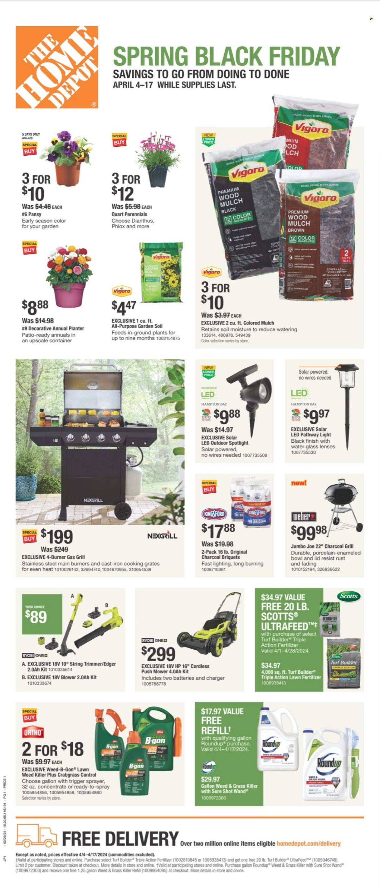 The Home Depot ad  - 04.04.2024 - 04.17.2024.