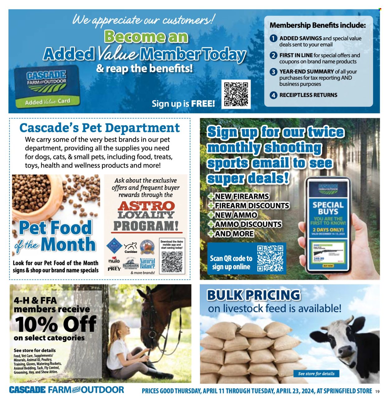 Cascade Farm And Outdoor ad  - 04.11.2024 - 04.23.2024.