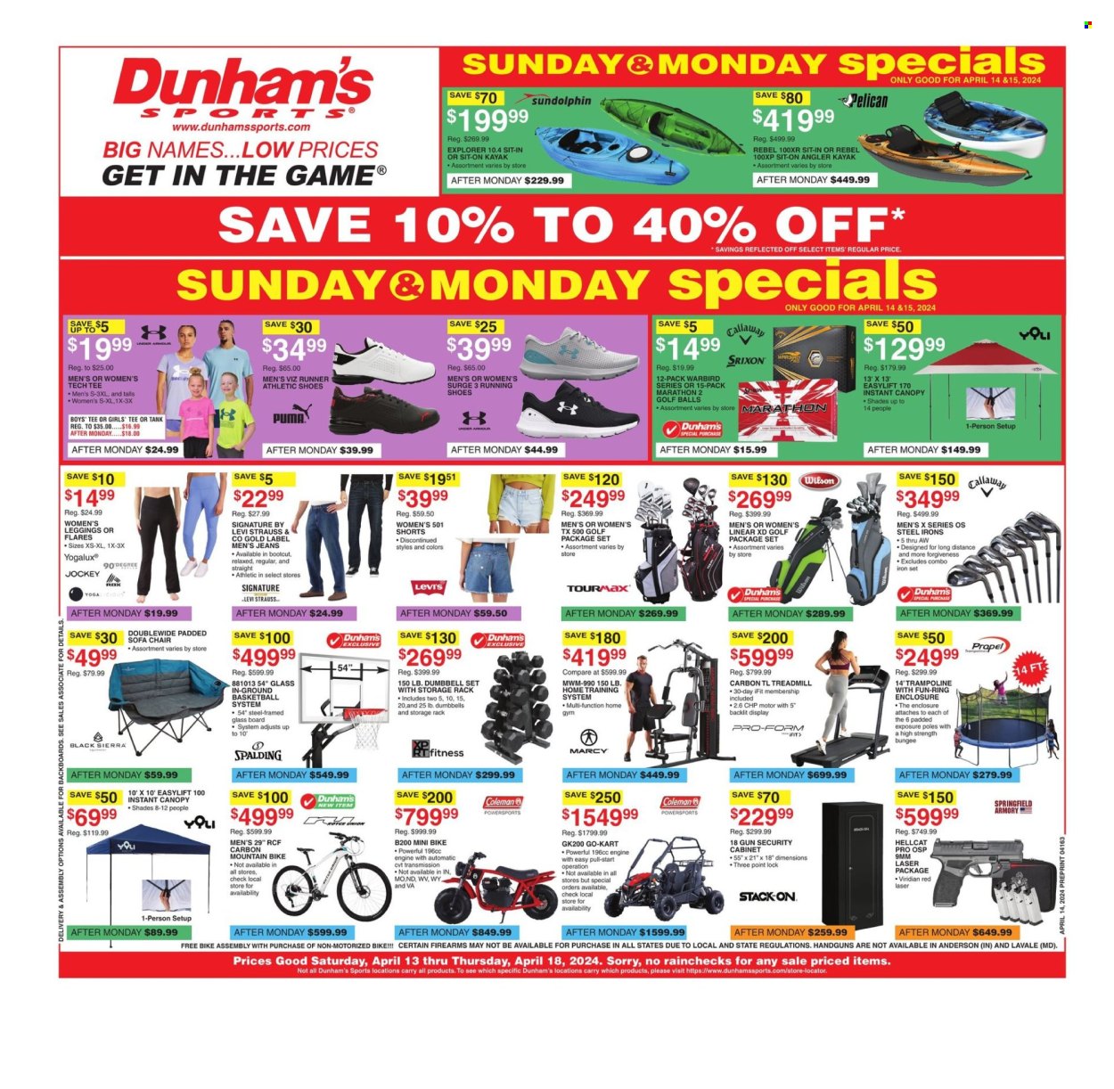 Dunham's Sports ad  - 04.13.2024 - 04.18.2024.