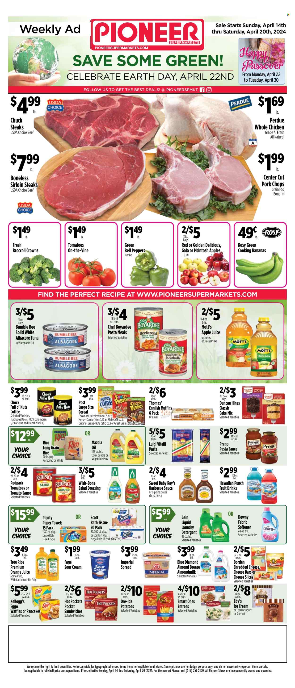 Pioneer Supermarkets ad  - 04.14.2024 - 04.20.2024.