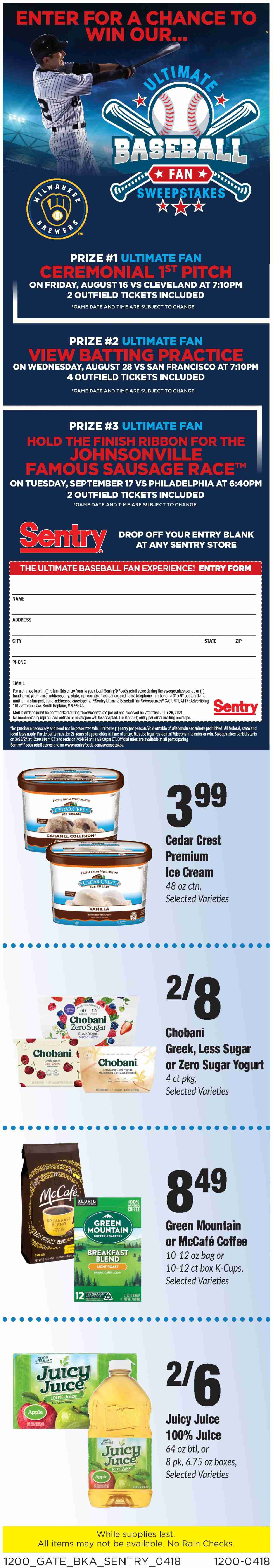 Sentry Foods ad  - 04.18.2024 - 04.24.2024.