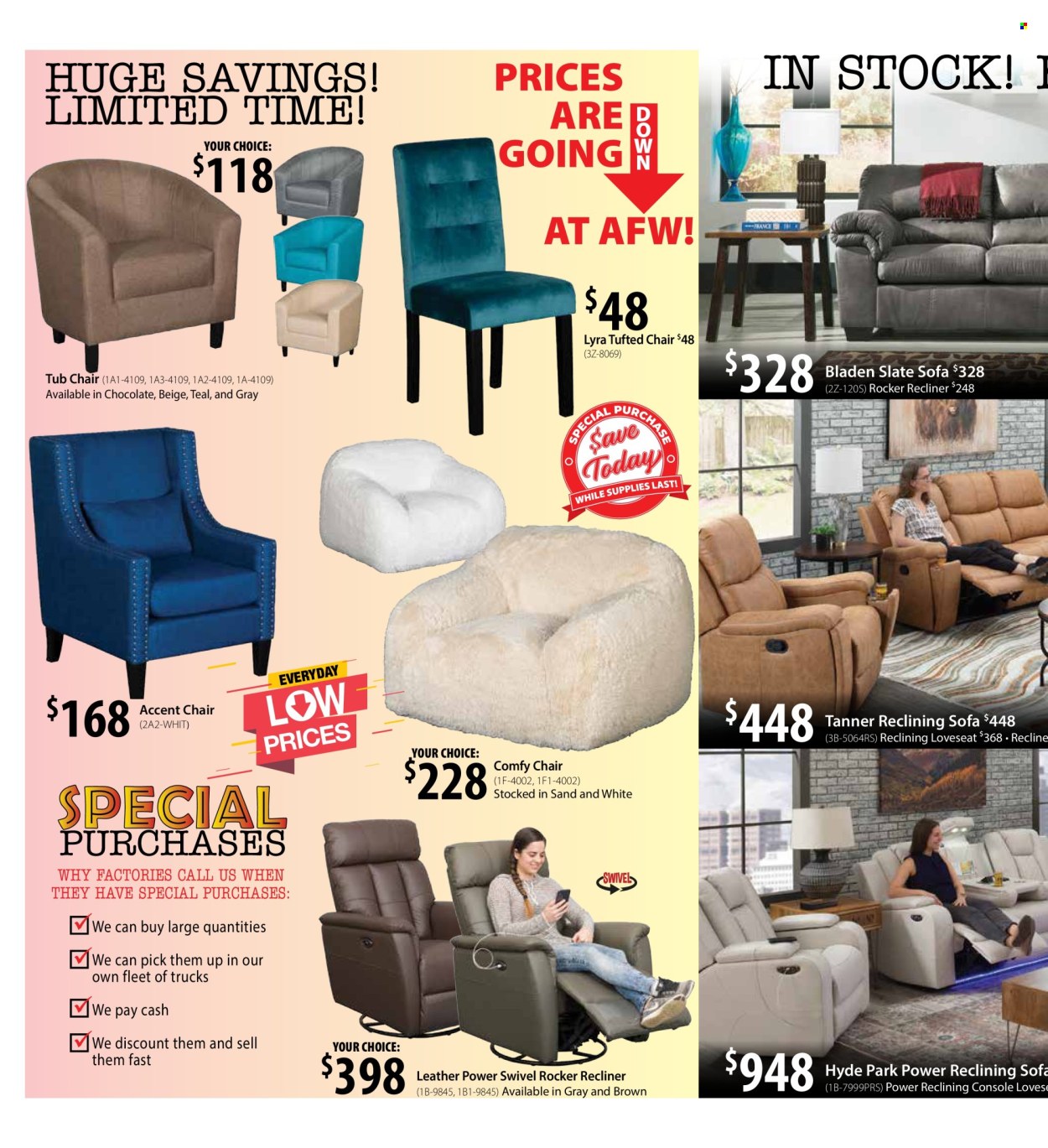 American Furniture Warehouse ad  - 04.21.2024 - 05.05.2024.