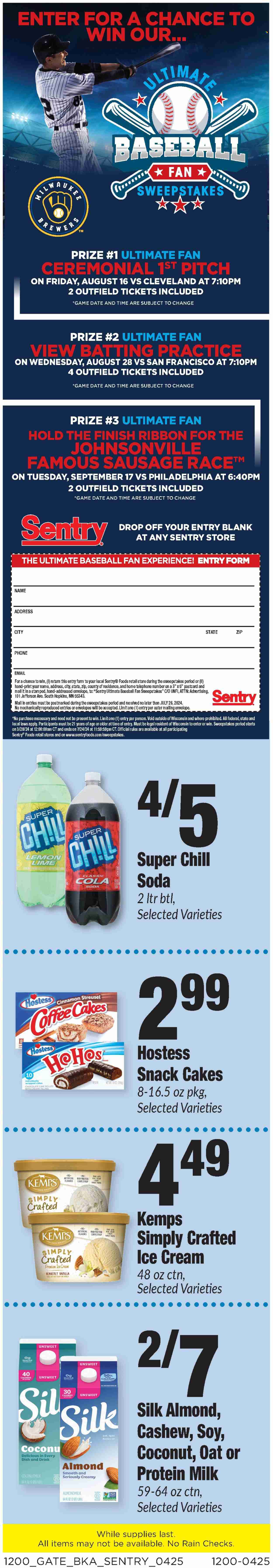 Sentry Foods ad  - 04.25.2024 - 05.01.2024.