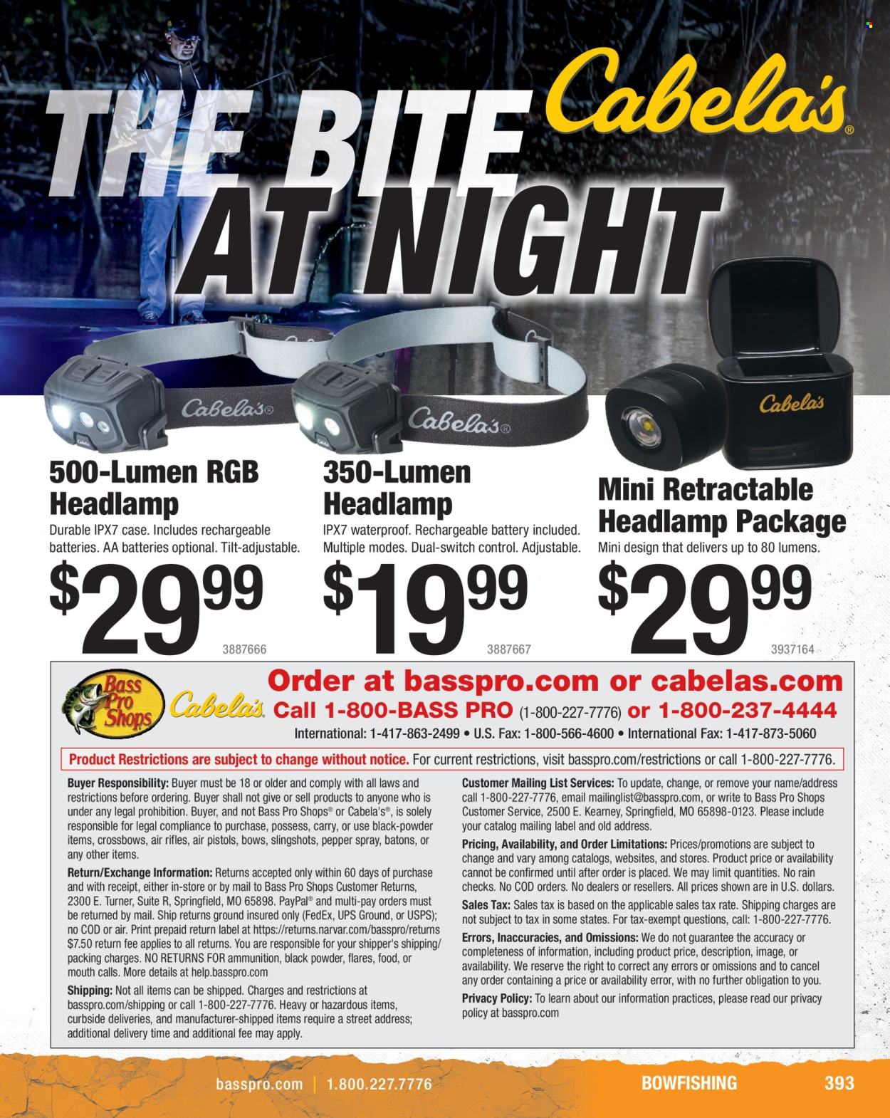 Bass Pro Shops ad  - 01.24.2025 - 12.31.2025.